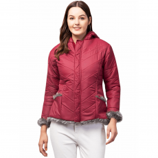 Women's & Girl's winter wear full sleeve solid Hoodie Quilted Bomber Jacket & Coat